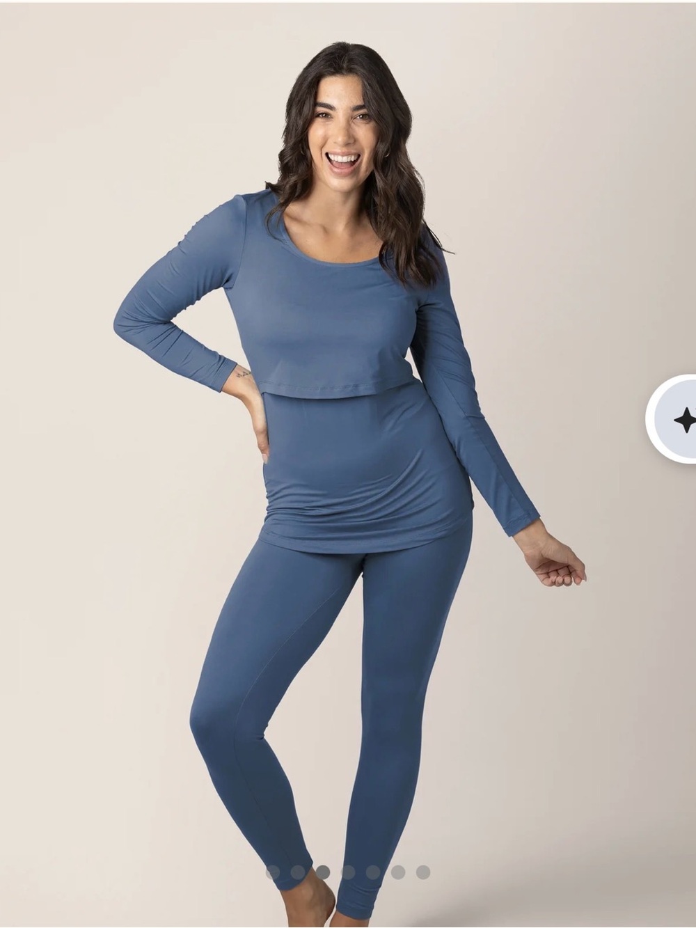 Kindred Bravely Jane Blue Maternity/Nursing Pajama Set
